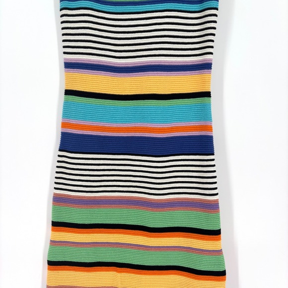 Roxy Sunshine Bouquet Crochet Midi Dress Sz XS Rainbow Stripe Tank Beach Surf - Picture 7 of 15